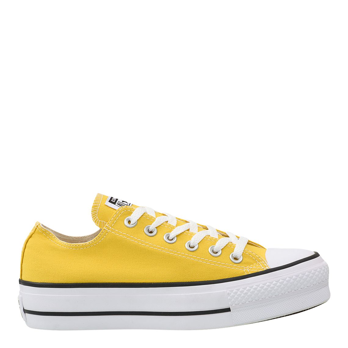 all star amarelo flatform