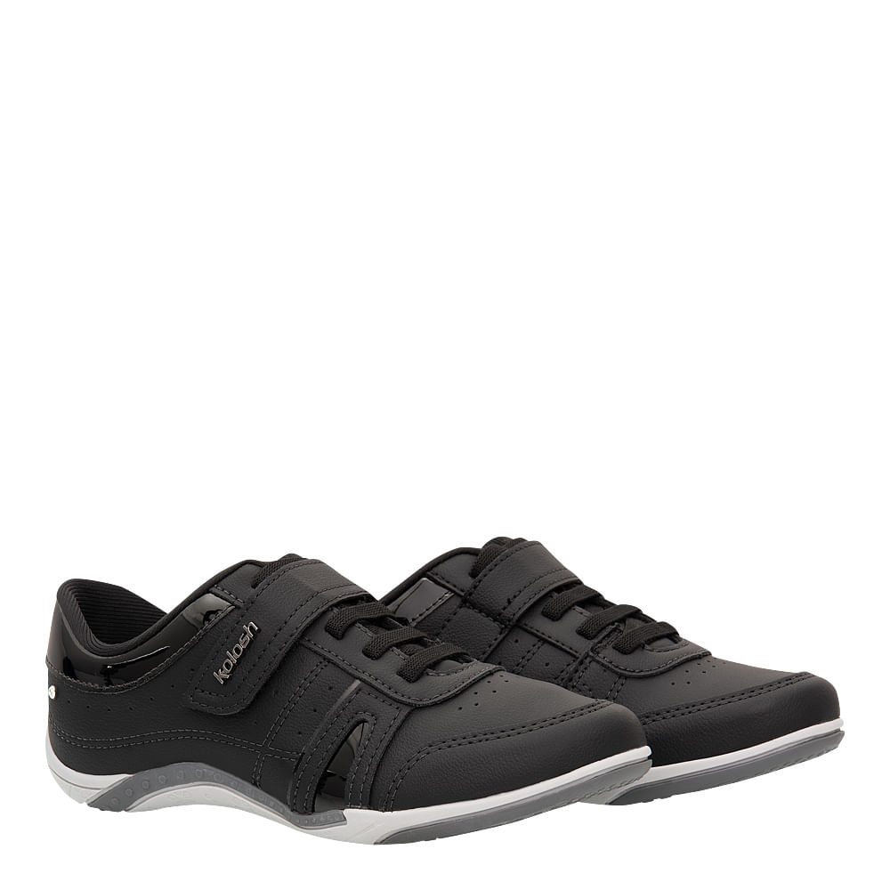tenis com velcro feminino preto
