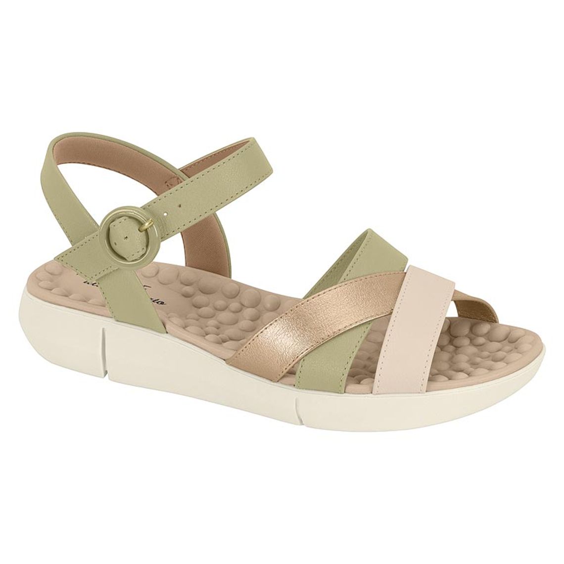 Modare Sandalia Anabela Verde Sandália Modare Conforto Anabela