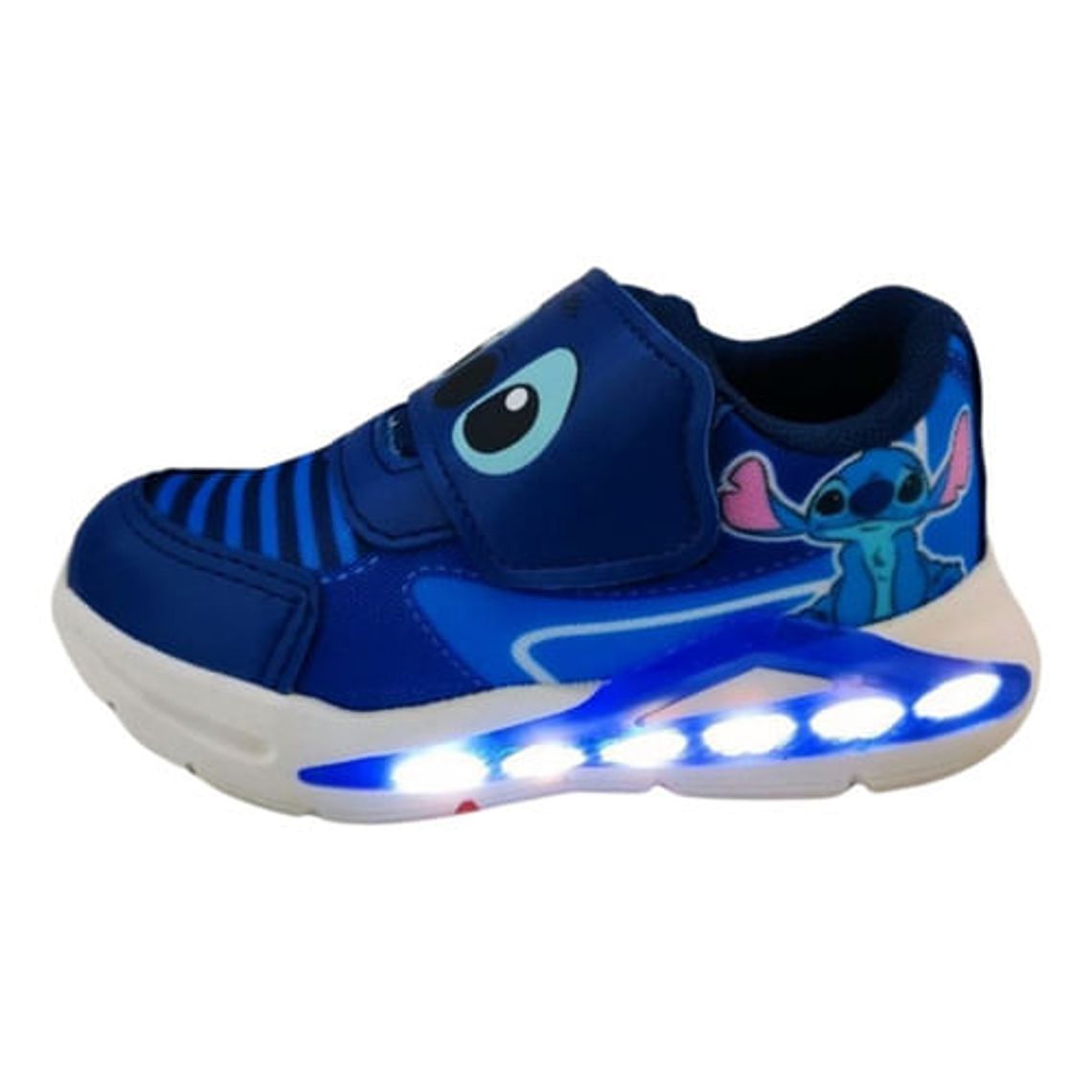 Tênis Infantil Mini Pé Stitch Led Azul kallan