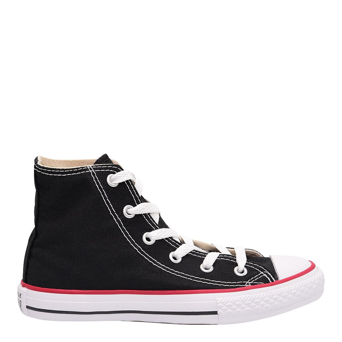 all star cano alto preto infantil