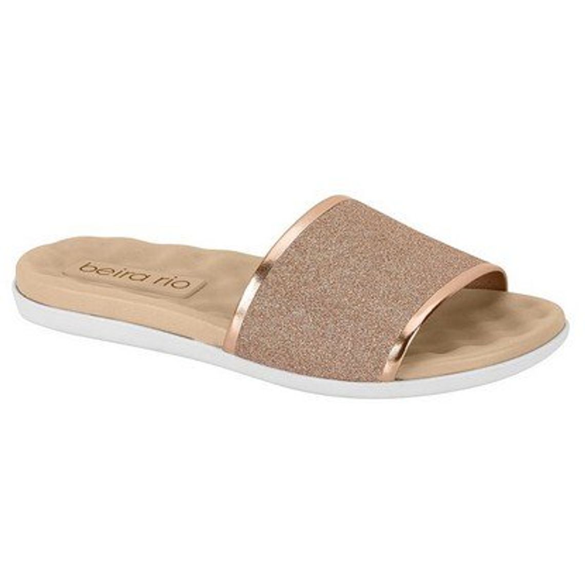 Chinelo Feminino Rasteirinha Beira Rio Dourada Rasteira Beira Rio