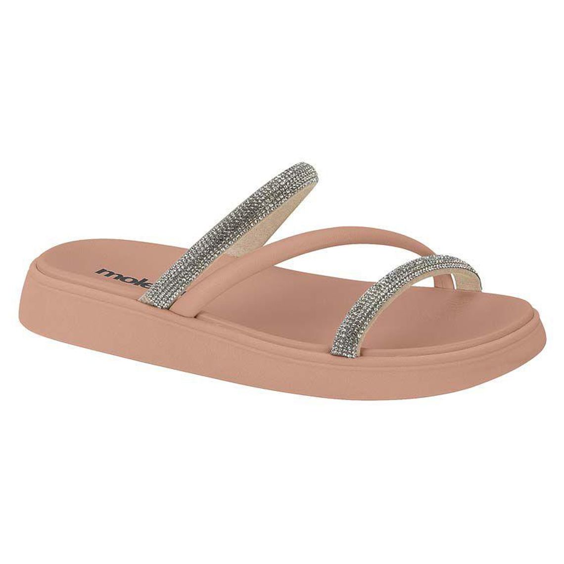 Encontre Chinelo Moleca Rasteirinha Feminino Tira Com Brilhantes