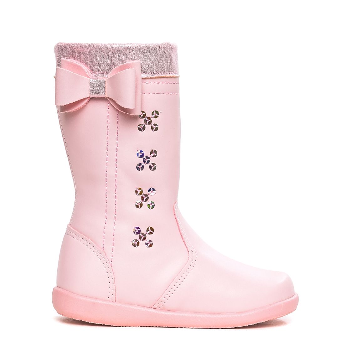 Bota Rosa Bota Feminina Nanda Rosa Cereja Corrente Dourada Cadência