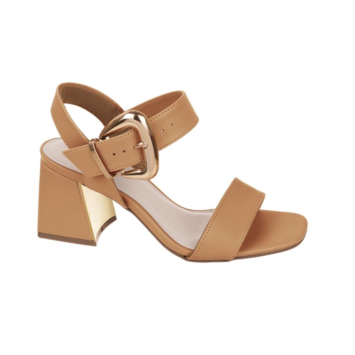 Sandália Salto Sandália Bebecê Fivela Caramelo Sandália Vizzano
