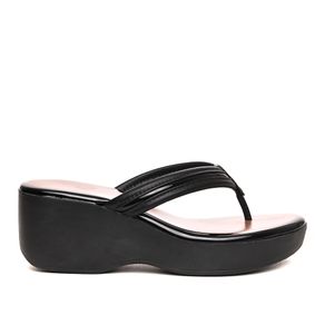 Sandália Beira Rio Tamanco Anabela Preto kallan